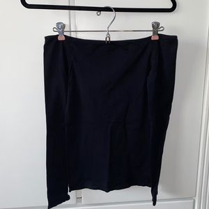 Spandex off the shoulder black top